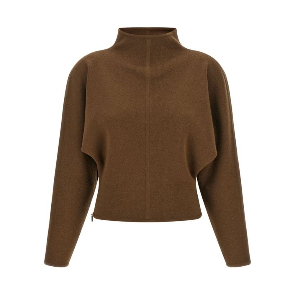 Max Mara Brown Virgin Wool Women's Cardigan